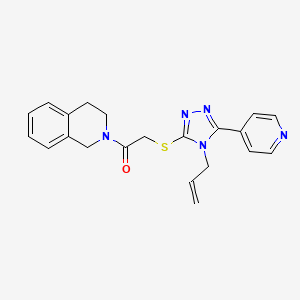 molecular formula C21H21N5OS B5204612 2-({[4-allyl-5-(4-pyridinyl)-4H-1,2,4-triazol-3-yl]thio}acetyl)-1,2,3,4-tetrahydroisoquinoline 