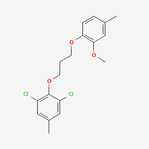 molecular formula C18H20Cl2O3 B5204617 1,3-dichloro-2-[3-(2-methoxy-4-methylphenoxy)propoxy]-5-methylbenzene 