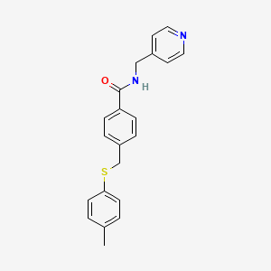 molecular formula C21H20N2OS B5204641 4-{[(4-methylphenyl)thio]methyl}-N-(4-pyridinylmethyl)benzamide 