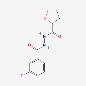 molecular formula C12H13FN2O3 B5204649 N'-(3-fluorobenzoyl)tetrahydro-2-furancarbohydrazide 