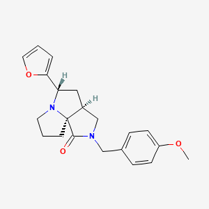 molecular formula C21H24N2O3 B5204651 (3aS*,5S*,9aS*)-5-(2-furyl)-2-(4-methoxybenzyl)hexahydro-7H-pyrrolo[3,4-g]pyrrolizin-1(2H)-one 