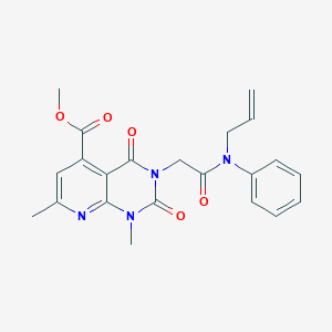 molecular formula C22H22N4O5 B5204659 methyl 3-{2-[allyl(phenyl)amino]-2-oxoethyl}-1,7-dimethyl-2,4-dioxo-1,2,3,4-tetrahydropyrido[2,3-d]pyrimidine-5-carboxylate 
