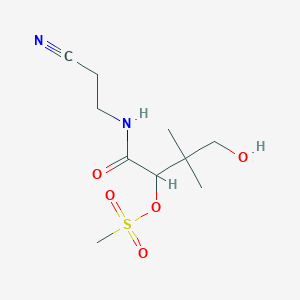 molecular formula C10H18N2O5S B5204674 1-{[(2-cyanoethyl)amino]carbonyl}-3-hydroxy-2,2-dimethylpropyl methanesulfonate 