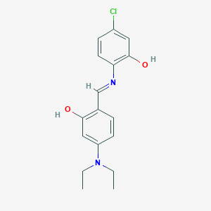 molecular formula C17H19ClN2O2 B5204682 5-chloro-2-{[4-(diethylamino)-2-hydroxybenzylidene]amino}phenol 
