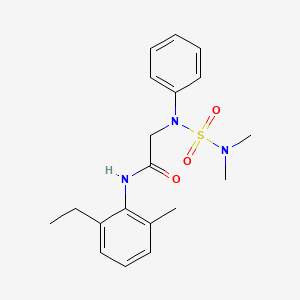 molecular formula C19H25N3O3S B5204684 N~2~-[(dimethylamino)sulfonyl]-N~1~-(2-ethyl-6-methylphenyl)-N~2~-phenylglycinamide 