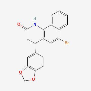 molecular formula C20H14BrNO3 B5204695 4-(1,3-benzodioxol-5-yl)-6-bromo-3,4-dihydrobenzo[h]quinolin-2(1H)-one 