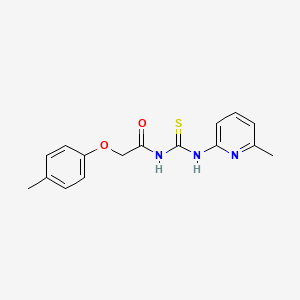 molecular formula C16H17N3O2S B5204699 2-(4-methylphenoxy)-N-{[(6-methyl-2-pyridinyl)amino]carbonothioyl}acetamide 