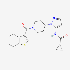 N-{1-[1-(4,5,6,7-tetrahydro-1-benzothien-3-ylcarbonyl)-4-piperidinyl]-1H-pyrazol-5-yl}cyclopropanecarboxamide