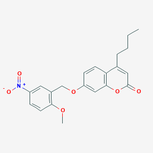 molecular formula C21H21NO6 B5204709 4-butyl-7-[(2-methoxy-5-nitrobenzyl)oxy]-2H-chromen-2-one 