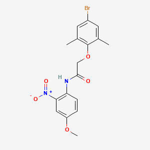 molecular formula C17H17BrN2O5 B5204712 2-(4-bromo-2,6-dimethylphenoxy)-N-(4-methoxy-2-nitrophenyl)acetamide 