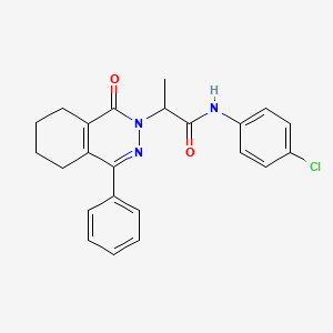 molecular formula C23H22ClN3O2 B5204719 N-(4-chlorophenyl)-2-(1-oxo-4-phenyl-5,6,7,8-tetrahydro-2(1H)-phthalazinyl)propanamide 
