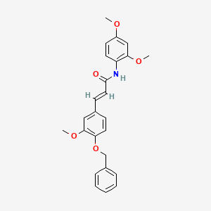 molecular formula C25H25NO5 B5204720 3-[4-(benzyloxy)-3-methoxyphenyl]-N-(2,4-dimethoxyphenyl)acrylamide 