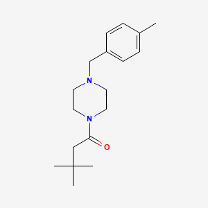 molecular formula C18H28N2O B5204729 1-(3,3-dimethylbutanoyl)-4-(4-methylbenzyl)piperazine 