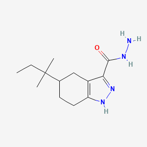 molecular formula C13H22N4O B5204735 5-(1,1-dimethylpropyl)-4,5,6,7-tetrahydro-1H-indazole-3-carbohydrazide 