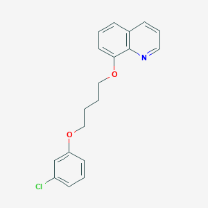 molecular formula C19H18ClNO2 B5204759 8-[4-(3-chlorophenoxy)butoxy]quinoline 