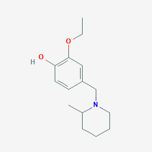 molecular formula C15H23NO2 B5204784 2-ethoxy-4-[(2-methyl-1-piperidinyl)methyl]phenol 