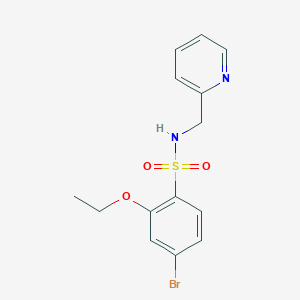 molecular formula C14H15BrN2O3S B5204789 4-bromo-2-ethoxy-N-(2-pyridinylmethyl)benzenesulfonamide 