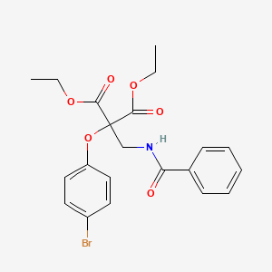 molecular formula C21H22BrNO6 B5204822 diethyl [(benzoylamino)methyl](4-bromophenoxy)malonate 