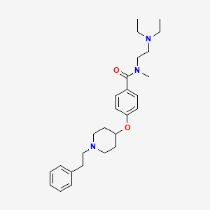 molecular formula C27H39N3O2 B5204824 N-[2-(diethylamino)ethyl]-N-methyl-4-{[1-(2-phenylethyl)-4-piperidinyl]oxy}benzamide 
