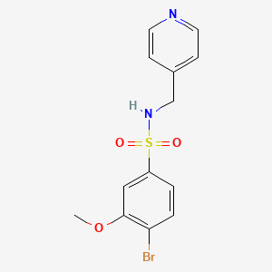 molecular formula C13H13BrN2O3S B5204834 4-bromo-3-methoxy-N-(4-pyridinylmethyl)benzenesulfonamide 