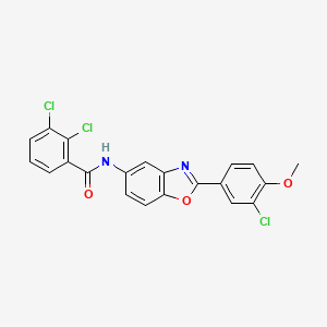 molecular formula C21H13Cl3N2O3 B5204841 2,3-dichloro-N-[2-(3-chloro-4-methoxyphenyl)-1,3-benzoxazol-5-yl]benzamide 