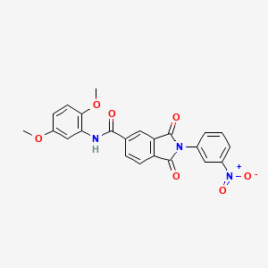 N-(2,5-dimethoxyphenyl)-2-(3-nitrophenyl)-1,3-dioxo-5-isoindolinecarboxamide