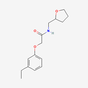 molecular formula C15H21NO3 B5204854 2-(3-ethylphenoxy)-N-(tetrahydro-2-furanylmethyl)acetamide 