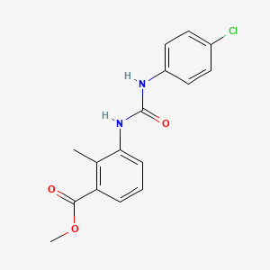 molecular formula C16H15ClN2O3 B5204862 methyl 3-({[(4-chlorophenyl)amino]carbonyl}amino)-2-methylbenzoate 