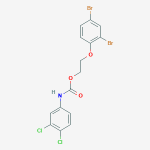 molecular formula C15H11Br2Cl2NO3 B5204863 2-(2,4-dibromophenoxy)ethyl (3,4-dichlorophenyl)carbamate 