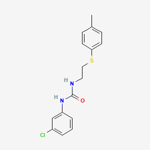 molecular formula C16H17ClN2OS B5204897 N-(3-chlorophenyl)-N'-{2-[(4-methylphenyl)thio]ethyl}urea 