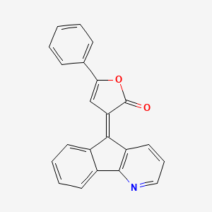 molecular formula C22H13NO2 B5204906 3-(5H-indeno[1,2-b]pyridin-5-ylidene)-5-phenyl-2(3H)-furanone 
