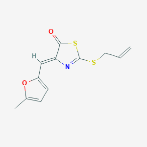 molecular formula C12H11NO2S2 B5204914 2-(allylthio)-4-[(5-methyl-2-furyl)methylene]-1,3-thiazol-5(4H)-one 