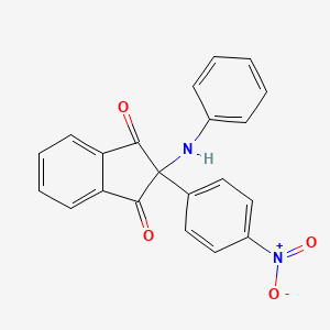 molecular formula C21H14N2O4 B5204922 2-anilino-2-(4-nitrophenyl)-1H-indene-1,3(2H)-dione 