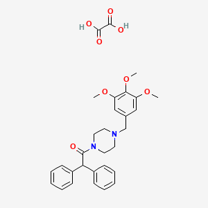 1-(diphenylacetyl)-4-(3,4,5-trimethoxybenzyl)piperazine oxalate