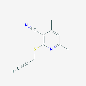 molecular formula C11H10N2S B5204965 4,6-dimethyl-2-(2-propyn-1-ylthio)nicotinonitrile 
