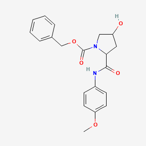 molecular formula C20H22N2O5 B5204969 benzyl 4-hydroxy-2-{[(4-methoxyphenyl)amino]carbonyl}-1-pyrrolidinecarboxylate CAS No. 5914-96-5
