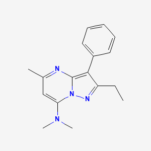 molecular formula C17H20N4 B5204975 2-ethyl-N,N,5-trimethyl-3-phenylpyrazolo[1,5-a]pyrimidin-7-amine 