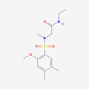 molecular formula C14H22N2O4S B5204991 N~1~-ethyl-N~2~-[(2-methoxy-4,5-dimethylphenyl)sulfonyl]-N~2~-methylglycinamide 