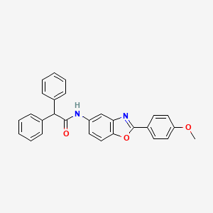 molecular formula C28H22N2O3 B5204996 N-[2-(4-methoxyphenyl)-1,3-benzoxazol-5-yl]-2,2-diphenylacetamide 