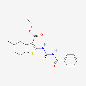 molecular formula C20H22N2O3S2 B5205003 ethyl 2-{[(benzoylamino)carbonothioyl]amino}-5-methyl-4,5,6,7-tetrahydro-1-benzothiophene-3-carboxylate 