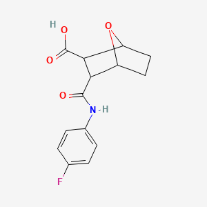 molecular formula C14H14FNO4 B5205017 3-{[(4-fluorophenyl)amino]carbonyl}-7-oxabicyclo[2.2.1]heptane-2-carboxylic acid 
