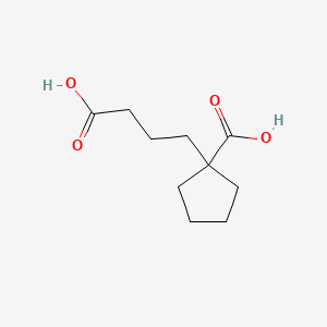 molecular formula C10H16O4 B5205082 1-(3-carboxypropyl)cyclopentanecarboxylic acid CAS No. 6274-52-8