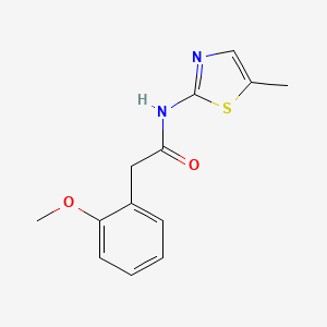 molecular formula C13H14N2O2S B5205093 2-(2-methoxyphenyl)-N-(5-methyl-1,3-thiazol-2-yl)acetamide 