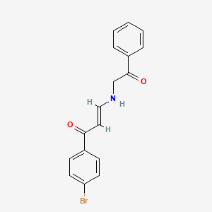 molecular formula C17H14BrNO2 B5205103 1-(4-bromophenyl)-3-[(2-oxo-2-phenylethyl)amino]-2-propen-1-one 