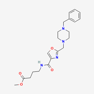 molecular formula C21H28N4O4 B5205104 methyl 4-[({2-[(4-benzyl-1-piperazinyl)methyl]-1,3-oxazol-4-yl}carbonyl)amino]butanoate 