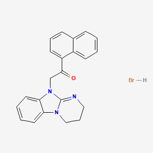 2-(3,4-dihydropyrimido[1,2-a]benzimidazol-10(2H)-yl)-1-(1-naphthyl)ethanone hydrobromide
