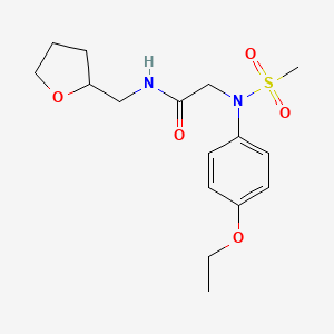 molecular formula C16H24N2O5S B5205193 N~2~-(4-ethoxyphenyl)-N~2~-(methylsulfonyl)-N~1~-(tetrahydro-2-furanylmethyl)glycinamide 