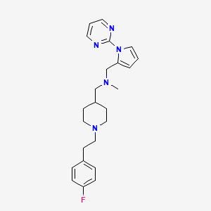 molecular formula C24H30FN5 B5205218 ({1-[2-(4-fluorophenyl)ethyl]-4-piperidinyl}methyl)methyl{[1-(2-pyrimidinyl)-1H-pyrrol-2-yl]methyl}amine 