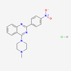 molecular formula C19H20ClN5O2 B5205226 4-(4-methyl-1-piperazinyl)-2-(4-nitrophenyl)quinazoline hydrochloride 