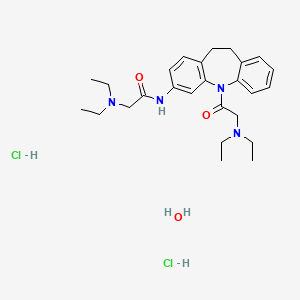 N~1~-[5-(N,N-diethylglycyl)-10,11-dihydro-5H-dibenzo[b,f]azepin-3-yl]-N~2~,N~2~-diethylglycinamide dihydrochloride hydrate